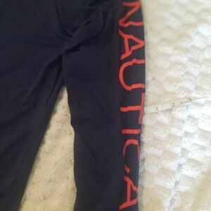 NWT Nautica Navy Long Sleeve Rashguard with Red Accents